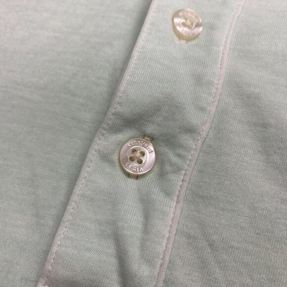 Vineyard Vines Mens Medium Polo Shirt Green Short Sleeve Chest Pocket Whale Logo - Picture 4 of 12